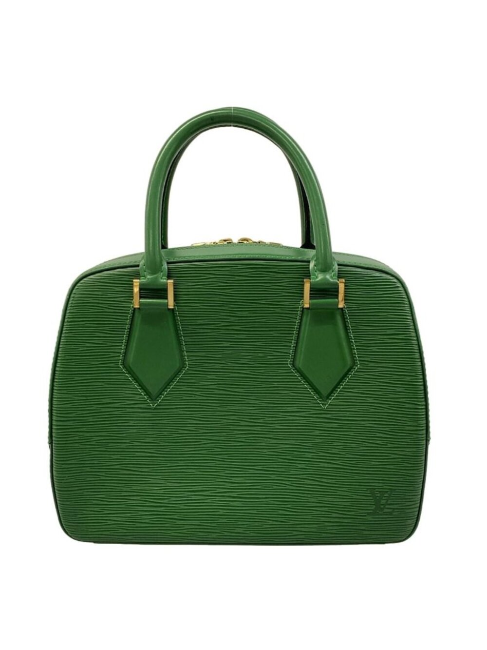 Louis Vuitton Handbag Epi Blanc Borneo Green Leather